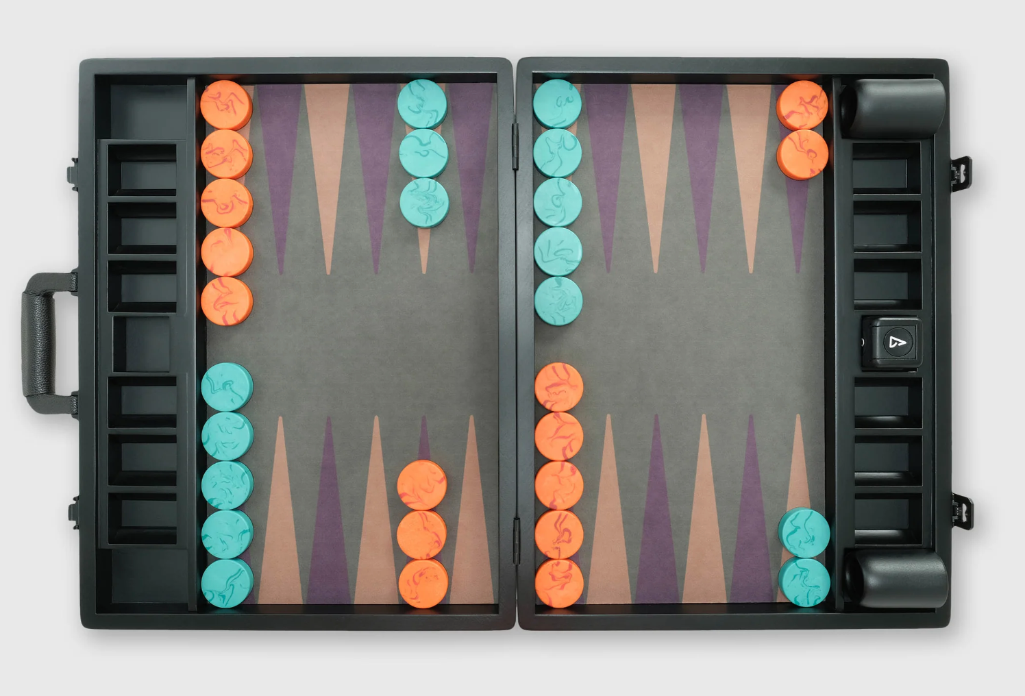 Cassio styled removable playing surfaces and checkers